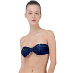 Screen Glitch Broken  Crack  Fracture  Glass Pattern Classic Bandeau Bikini Top 