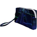 Screen Glitch Broken  Crack  Fracture  Glass Pattern Wristlet Pouch Bag (Small)