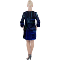 Open Neck Shift Dress 