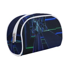 Screen Glitch Broken  Crack  Fracture  Glass Pattern Make Up Case (Small) from ArtsNow.com