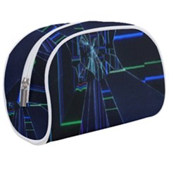 Screen Glitch Broken  Crack  Fracture  Glass Pattern Make Up Case (Medium) from ArtsNow.com