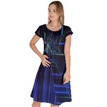 Screen Glitch Broken  Crack  Fracture  Glass Pattern Classic Short Sleeve Dress