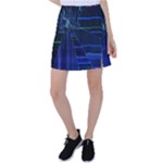 Screen Glitch Broken  Crack  Fracture  Glass Pattern Tennis Skirt