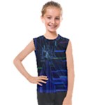 Screen Glitch Broken  Crack  Fracture  Glass Pattern Kids  Mesh Tank Top