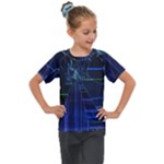 Screen Glitch Broken  Crack  Fracture  Glass Pattern Kids  Mesh Piece Tee