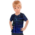 Screen Glitch Broken  Crack  Fracture  Glass Pattern Kids  Sports Tee