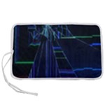 Screen Glitch Broken  Crack  Fracture  Glass Pattern Pen Storage Case (M)