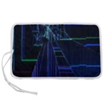 Screen Glitch Broken  Crack  Fracture  Glass Pattern Pen Storage Case (L)