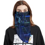 Screen Glitch Broken  Crack  Fracture  Glass Pattern Face Covering Bandana (Triangle)