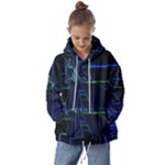 Screen Glitch Broken  Crack  Fracture  Glass Pattern Kids  Oversized Hoodie