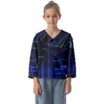 Screen Glitch Broken  Crack  Fracture  Glass Pattern Kids  Sailor Shirt