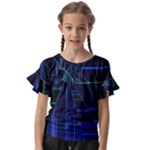 Screen Glitch Broken  Crack  Fracture  Glass Pattern Kids  Cut Out Flutter Sleeves