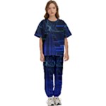 Screen Glitch Broken  Crack  Fracture  Glass Pattern Kids  Tee and Pants Sports Set