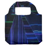 Screen Glitch Broken  Crack  Fracture  Glass Pattern Premium Foldable Grocery Recycle Bag