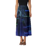 Screen Glitch Broken  Crack  Fracture  Glass Pattern Classic Midi Chiffon Skirt