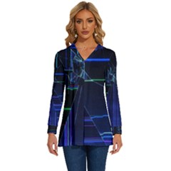 Long Sleeve Drawstring Hooded Top 