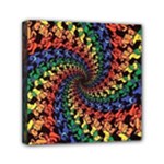 Deadhead Bears Band  Colorsdead Head Grateful Dead Pattern Mini Canvas 6  x 6  (Stretched)