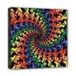 Deadhead Bears Band  Colorsdead Head Grateful Dead Pattern Mini Canvas 8  x 8  (Stretched)