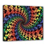 Deadhead Bears Band  Colorsdead Head Grateful Dead Pattern Canvas 24  x 20  (Stretched)