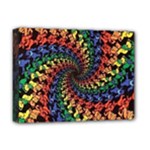 Deadhead Bears Band  Colorsdead Head Grateful Dead Pattern Deluxe Canvas 16  x 12  (Stretched) 