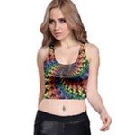 Deadhead Bears Band  Colorsdead Head Grateful Dead Pattern Racer Back Crop Top