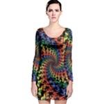 Deadhead Bears Band  Colorsdead Head Grateful Dead Pattern Long Sleeve Bodycon Dress