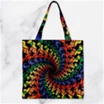 Deadhead Bears Band  Colorsdead Head Grateful Dead Pattern Zipper Grocery Tote Bag