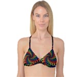 Deadhead Bears Band  Colorsdead Head Grateful Dead Pattern Reversible Tri Bikini Top