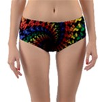 Deadhead Bears Band  Colorsdead Head Grateful Dead Pattern Reversible Mid-Waist Bikini Bottoms