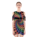 Deadhead Bears Band  Colorsdead Head Grateful Dead Pattern Shoulder Cutout One Piece Dress