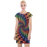 Deadhead Bears Band  Colorsdead Head Grateful Dead Pattern Cap Sleeve Bodycon Dress