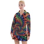 Deadhead Bears Band  Colorsdead Head Grateful Dead Pattern Women s Long Sleeve Casual Dress