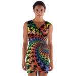 Deadhead Bears Band  Colorsdead Head Grateful Dead Pattern Wrap Front Bodycon Dress