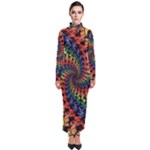 Deadhead Bears Band  Colorsdead Head Grateful Dead Pattern Turtleneck Maxi Dress