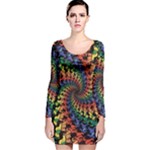 Deadhead Bears Band  Colorsdead Head Grateful Dead Pattern Long Sleeve Velvet Bodycon Dress