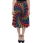 Deadhead Bears Band  Colorsdead Head Grateful Dead Pattern Classic Midi Skirt