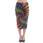 Deadhead Bears Band  Colorsdead Head Grateful Dead Pattern Midi Pencil Skirt