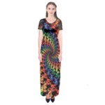 Deadhead Bears Band  Colorsdead Head Grateful Dead Pattern Short Sleeve Maxi Dress