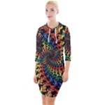 Deadhead Bears Band  Colorsdead Head Grateful Dead Pattern Quarter Sleeve Hood Bodycon Dress