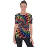 Deadhead Bears Band  Colorsdead Head Grateful Dead Pattern Shoulder Cut Out Short Sleeve Top