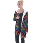 Deadhead Bears Band  Colorsdead Head Grateful Dead Pattern Longline Hooded Cardigan