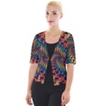 Deadhead Bears Band  Colorsdead Head Grateful Dead Pattern Cropped Button Cardigan