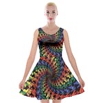 Deadhead Bears Band  Colorsdead Head Grateful Dead Pattern Velvet Skater Dress