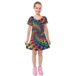 Deadhead Bears Band  Colorsdead Head Grateful Dead Pattern Kids  Short Sleeve Velvet Dress