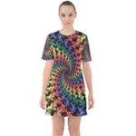 Deadhead Bears Band  Colorsdead Head Grateful Dead Pattern Sixties Short Sleeve Mini Dress