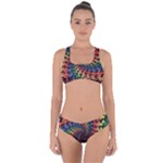 Deadhead Bears Band  Colorsdead Head Grateful Dead Pattern Criss Cross Bikini Set