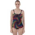 Deadhead Bears Band  Colorsdead Head Grateful Dead Pattern Twist Front Tankini Set