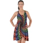 Deadhead Bears Band  Colorsdead Head Grateful Dead Pattern Show Some Back Chiffon Dress