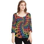 Deadhead Bears Band  Colorsdead Head Grateful Dead Pattern Chiffon Quarter Sleeve Blouse