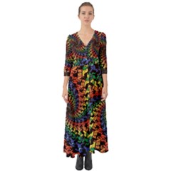Button Up Boho Maxi Dress 